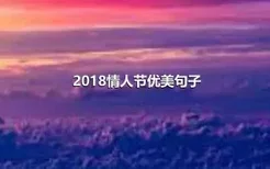 2018情人节优美句子